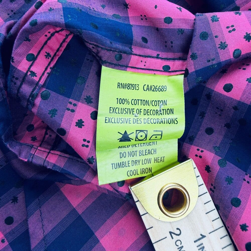 Robert Graham Shirt 2XL Pink Plaid Short Sleeve Button Up - Picture 9 of 13